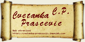 Cvetanka Praščević vizit kartica